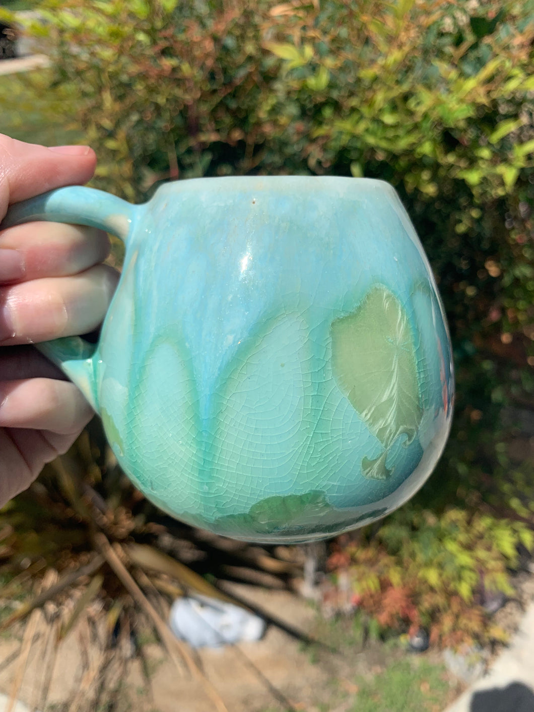 Tiny Ceramic Tea Cup Crystalline Glazed Small Coffee Mug