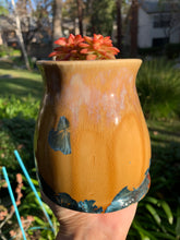 Load image into Gallery viewer, Plant Pot Melted Mug Handmade Crystalline Glazed Mug Planter
