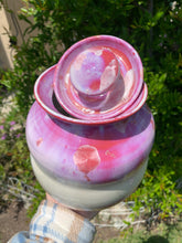 Load image into Gallery viewer, Crystalline Pottery Decorative Jar or Vase with Lid
